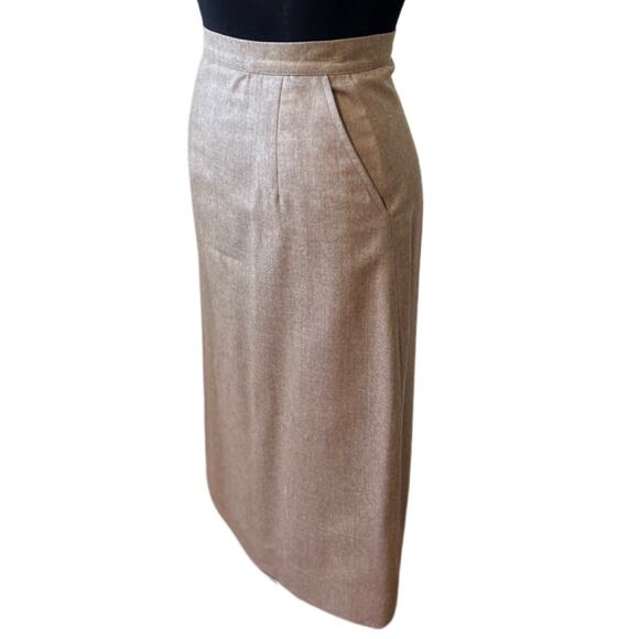 Vintage 80s Brown Blazer Gold Button Midi Skirt Suit Van Julian 6 Single Breast - Picture 15 of 15